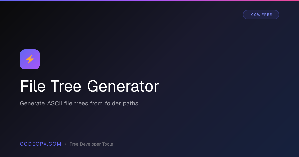 File Tree Generator - Create ASCII Directory Structures | CodeOpx