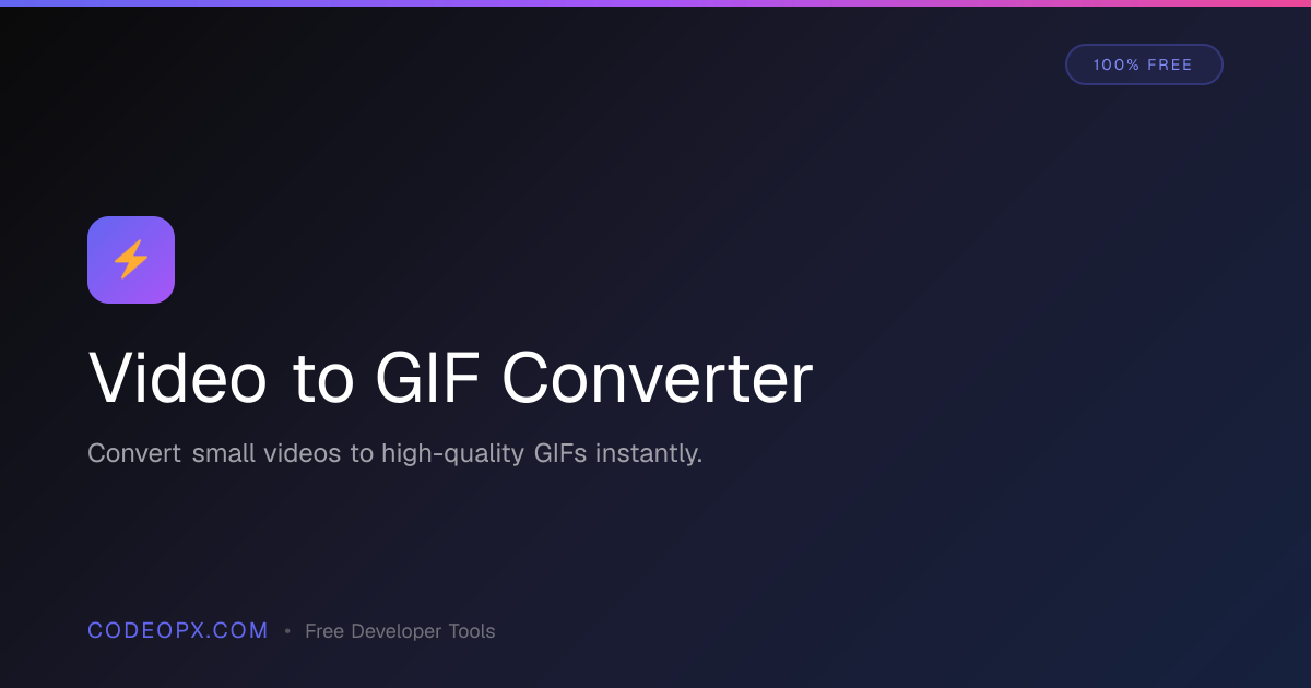 Free Video to GIF Converter - Convert MP4 to GIF Online | CodeOpx